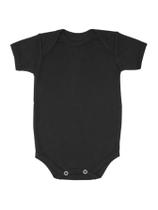 Body Bebê Manga Curta Preto Algodão