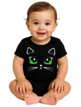 Body Bebê Manga Curta Temático Fantasia Gatinha