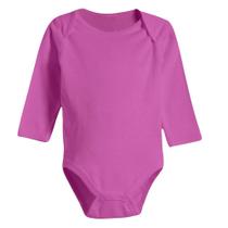 Body Bebê Manga Longa 100% Algodão Cores Lisas Reativas P M G