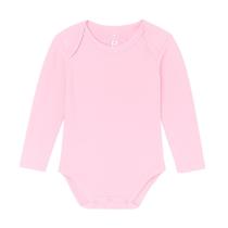 Body Bebê Manga Longa Básico Malha Premium Algodão Rosa Era Uma Vez Body Bebê Manga Longa Básico Malha Premium Algodão Rosa Era Uma Vez