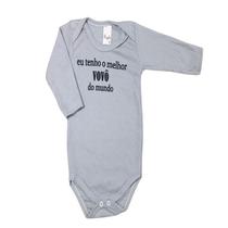 Body Bebe Manga Longa Com Frases Estampadas Menina e Menino Body Bebe Manga Longa Com Frases Estampadas Menina e Menino