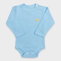 Body Bebê Manga Longa em Malha Canelada - Baby Duck
