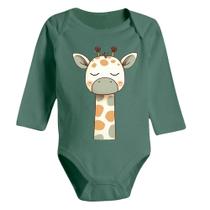 Body Bebê Manga Longa Estampado 100% Algodão Cores Reativas