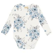 Body Bebê Manga Longa Floral em Floral Cotton - Milon
