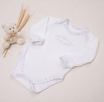 Body Bebê Manga Longa Frases Letut