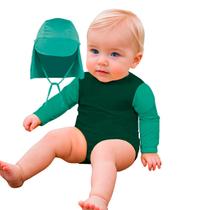Body Bebê Manga Longa Infantil com Boné Térmico Proteção Solar UV 50 Banho Praia Piscina Body Bebê Manga Longa Infantil com Boné Térmico Proteção Solar UV 50 Banho Praia Piscina