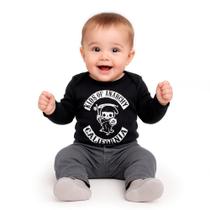 Body Bebê Manga Longa Kids Of Anarchy Preto - ArtRock