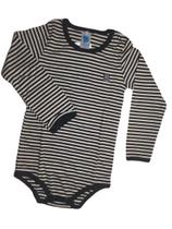 Body Bebe Manga Longa Listrado Preto Tam 3 Dicanela