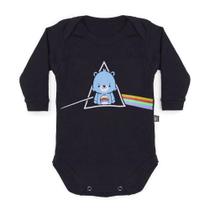 Body Bebê Manga Longa Pink Floyd Bear Side Preto Art Rock Body Bebê Manga Longa Pink Floyd Bear Side Preto Art Rock