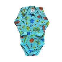 Body Bebê Manga Longa Suedine Estampado Mafessoni Avulso