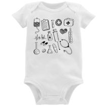Body Bebê Medicina Elementos - Foca na Moda Body Bebê Medicina Elementos - Foca na Moda