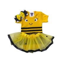 Body Bebê Menina Abelha + Laço + Saia Tule - Mesversario Body Bebê Menina Abelha + Laço + Saia Tule - Mesversario