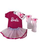 Body Bebe Menina Barbie + Laço + Tule + Meia Arrastão - Temático Mesversario Body Bebe Menina Barbie + Laço + Tule + Meia Arrastão - Temático Mesversario