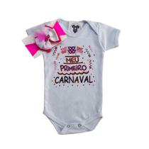 Body Bebe Menina - Carnaval + Laço - Escolha Modelo Body Bebe Menina - Carnaval + Laço - Escolha Modelo