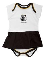 Body Bebe Menina Do Santos Vestido Recem Nascido Oficial - Branco - M (3-6 meses) Body Bebe Menina Do Santos Vestido Recem Nascido Oficial - Branco - M (3-6 meses)