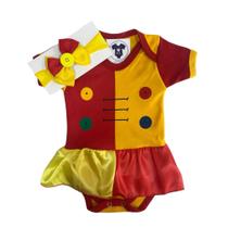 Body Bebe Menina Emilia + Laço - Temático Mesversário Body Bebe Menina Emilia + Laço - Temático Mesversário