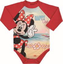 Body Bebê Menina Estampado Manga Longa Uv Minnie Happy Day Marlan Body Bebê Menina Estampado Manga Longa Uv Minnie Happy Day Marlan