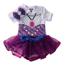 Body Bebe Menina Sofia + Laço + Saia de tule - Temático Mesversário