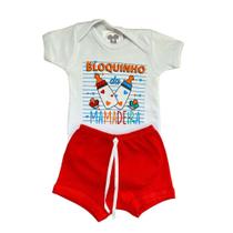 Body bebe menino- bloquinho mamadeira +shorts