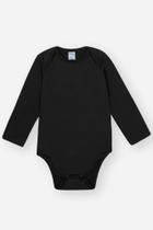 Body Bebê Menino em Malha Térmica Preto Divertto Body Bebê Menino em Malha Térmica Preto Divertto