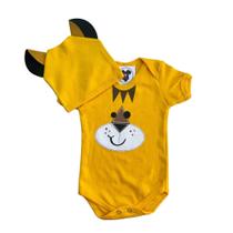 Body Bebe Menino - Leão + Touca - Mesversário