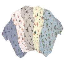 Body Bebe Menino Manga Curta Canelado Algodão Kit 2 Peças Body Infantil Estampado Body Bebe Menino Manga Curta Canelado Algodão Kit 2 Peças Body Infantil Estampado