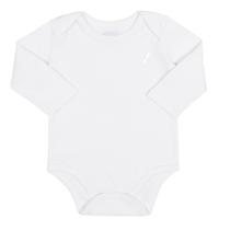 Body Bebê Menino Manga Longa Algodão Branco Alakazoo