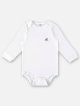 Body Bebê Menino Manga Longa Algodão Branco Up Baby