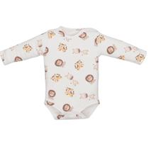 Body Bebê Menino Manga Longa Suedine Marfim Heitor Safari Body Bebê Menino Manga Longa Suedine Marfim Heitor Safari