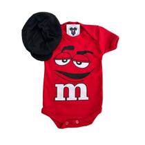 Body Bebe Menino Mm -chocolate + Boina-Temático