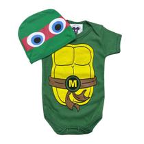 Body Bebe Menino - Ninja Tartaruga + Touca - Mesversário - Temático