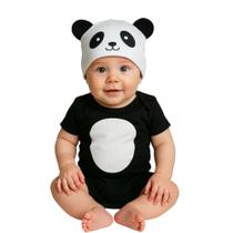 Body Bebe Menino PANDA + Touca - Temático Mesversário