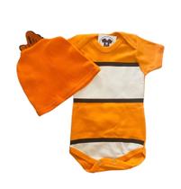 Body Bebe Menino PEIXINHO CORPO + Touca - Mesversário