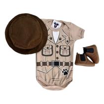 Body Bebe Menino Safari + Chapéu + Botinha - Temático Mesversário