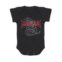 Body Bebê Metallica Preto