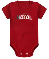 Body Bebê "Meu Primeiro Natal" Manga Curta Algodão Fio Egípicio Lacatuy Kids Body Bebê "Meu Primeiro Natal" Manga Curta Algodão Fio Egípicio Lacatuy Kids