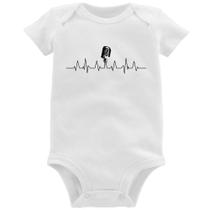 Body Bebê Microfone Batimentos Cardíacos - Foca na Moda