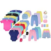 Body Bebê + Mijão Liso E Reativo Kit C/36 Peças Roupa Bebê