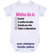 body bebê minha tia é todas as alternativas cód 1046 body bebê minha tia é todas as alternativas cód 1046