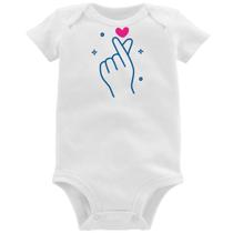 Body Bebê Mini coração coreano - Foca na Moda