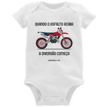 Body Bebê Motocross 4 Life - Foca na Moda