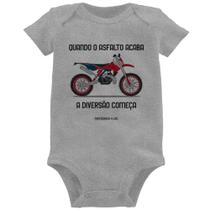 Body Bebê Motocross 4 Life - Foca na Moda