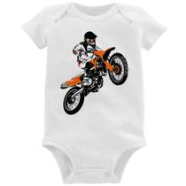 Body Bebê Motocross Jump Laranja - Foca na Moda