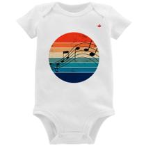 Body Bebê Música Vintage Sunset - Foca na Moda