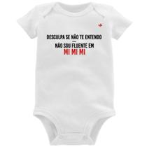 Body Bebê Não sou fluente em Mimimi - Foca na Moda