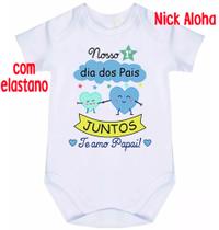 body bebê nosso primeiro dia dos pais te amo papai cód 9812