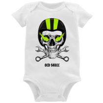 Body Bebê Old Skull Motorcycle - Foca na Moda