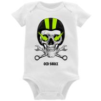 Body Bebê Old Skull Motorcycle - Foca na Moda