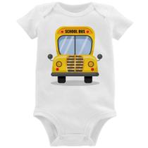 Body Bebê Ônibus Escolar - Foca na Moda