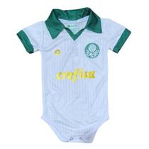 Body Bebê Palmeiras Branco Premium Torcida Baby Body Bebê Palmeiras Branco Premium Torcida Baby